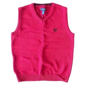 Chaps Sweater Vest Red